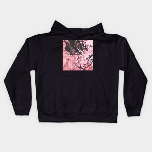 Fluid colored painting dark and light pink Kids Hoodie